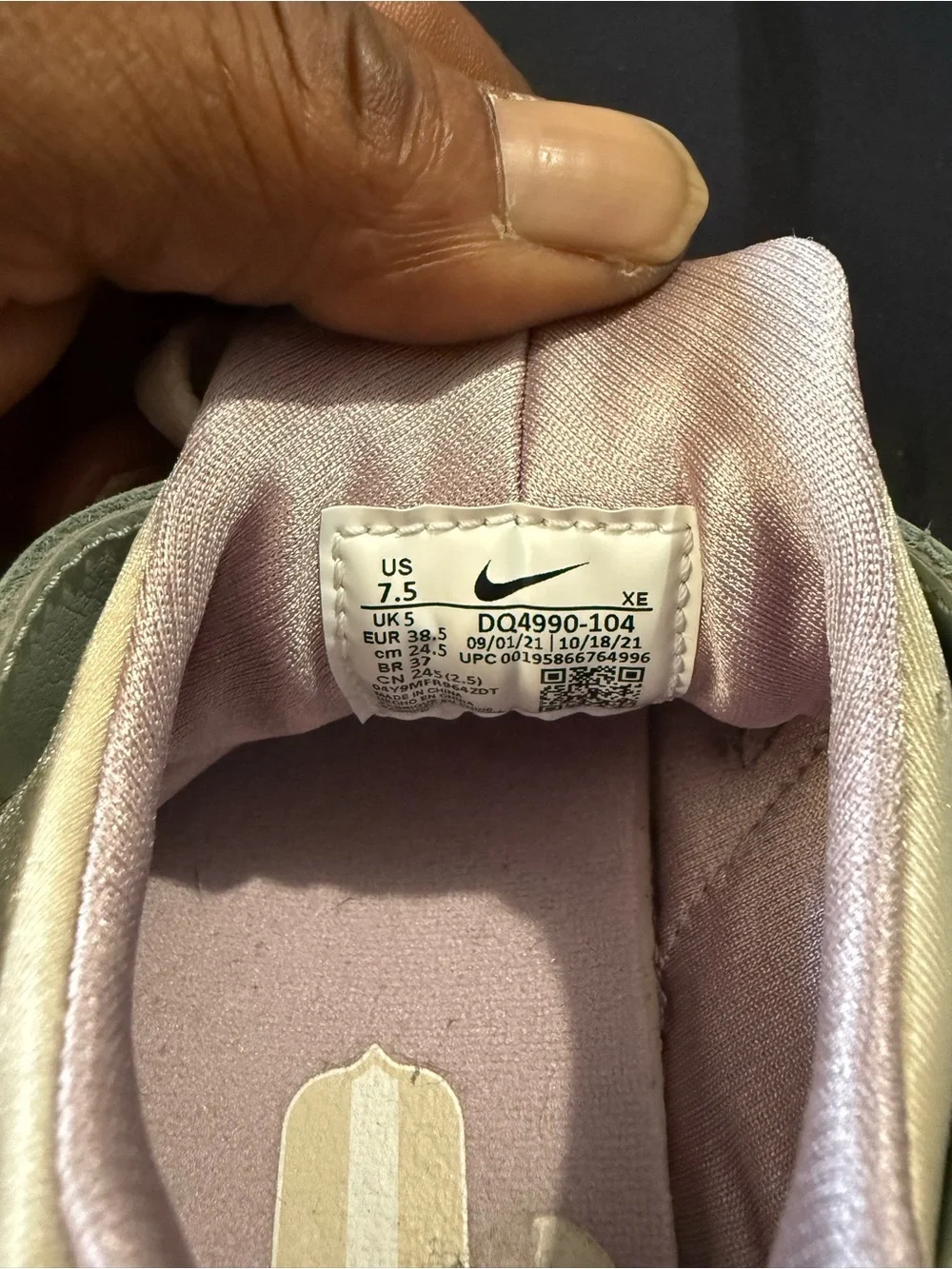 Women’s Nike Huarache one mile social club.